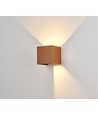 Applique 6W CUBIC PRO dimmable - IP65, Corten, repiquable, réglable, carrée, haut/bas, intérieur/extérieur, source incl.