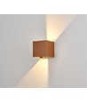 Applique 6W CUBIC PRO dimmable - IP65, Corten, repiquable, réglable, carrée, haut/bas, intérieur/extérieur, source incl.