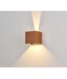 Applique 6W CUBIC PRO dimmable - IP65, Corten, repiquable, réglable, carrée, haut/bas, intérieur/extérieur, source incl.