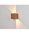 Applique 6W CUBIC PRO dimmable - IP65, Corten, repiquable, réglable, carrée, haut/bas, intérieur/extérieur, source incl.
