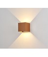 Applique 6W CUBIC PRO dimmable - IP65, Corten, repiquable, réglable, carrée, haut/bas, intérieur/extérieur, source incl.