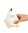 Veilleuse Poire MOCHI en silicone souple - rechargeable, changement de couleur + blanc chaud