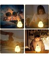 Veilleuse Poire MOCHI en silicone souple - rechargeable, changement de couleur + blanc chaud