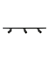 Kit rail 1 phase BASIC - 1m, Noir, 3 spots, GU10, sans ampoule
