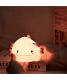 Veilleuse MOCHI Axolotl en silicone souple - rechargeable, changement de couleur + blanc chaud
