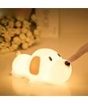 Veilleuse chiot MOCHI en silicone souple - rechargeable, blanc chaud/neutre