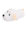 Veilleuse chiot MOCHI en silicone souple - rechargeable, blanc chaud/neutre