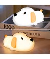 Veilleuse chiot MOCHI en silicone souple - rechargeable, blanc chaud/neutre