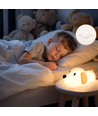 Veilleuse chiot MOCHI en silicone souple - rechargeable, blanc chaud/neutre