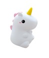 Veilleuse Licorne MOCHI en silicone souple - rechargeable, changement de couleur + blanc chaud
