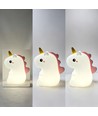 Veilleuse Licorne MOCHI en silicone souple - rechargeable, changement de couleur + blanc chaud