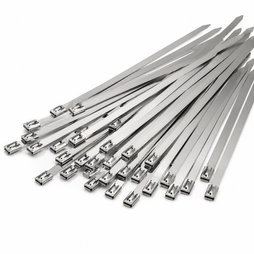 100x Serre-câbles en Acier Inoxydable - 4,6 x 200 mm, Acier, 100 pcs