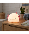 Veilleuse MOCHI Axolotl en silicone souple - rechargeable, changement de couleur + blanc chaud