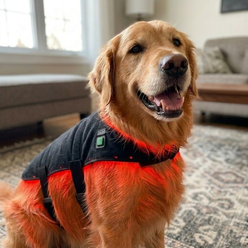 Couverture de luminothérapie pour chien - Infrarouge, avec powerbank, Grand modèle 80 x 40 cm