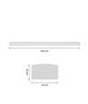 Plafonnier LED 60cm, 15W - 100lm/W, CCT, blanc, IP20