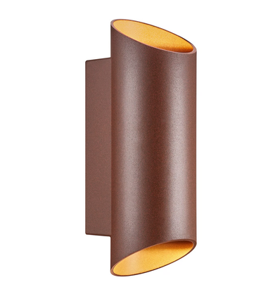 Applique murale GU10 Up/Down - Couleur rouille, IP54 extérieur, sans source