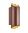 Applique murale GU10 Up/Down - Couleur rouille, IP54 extérieur, sans source