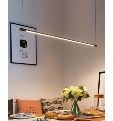 86cm suspension table à manger dimmable - Noire, 11W LED, câbles inclus