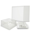 6 pcs. Panneau Troldtekt + cadre à ressort - Hauteur: 12,5mm, UGR19, 60x60, driver dimmable