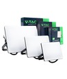 Lot de 3 projecteurs CCT 30W, 50W et 100W - 3 couleurs de lumière, face dépolie, lampe de chantier, extérieur
