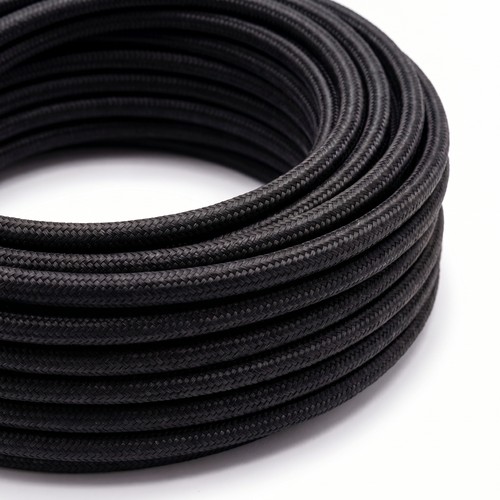 Câble textile 5m 2x0,75 mm² - 230V, noir