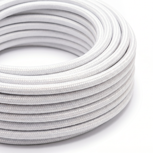 Câble textile 5m 2x0,75 mm² - 230V, Blanc