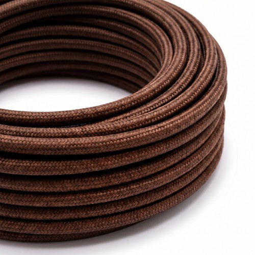 Câble textile 5m 2x0,75 mm² - 230V, couleur café