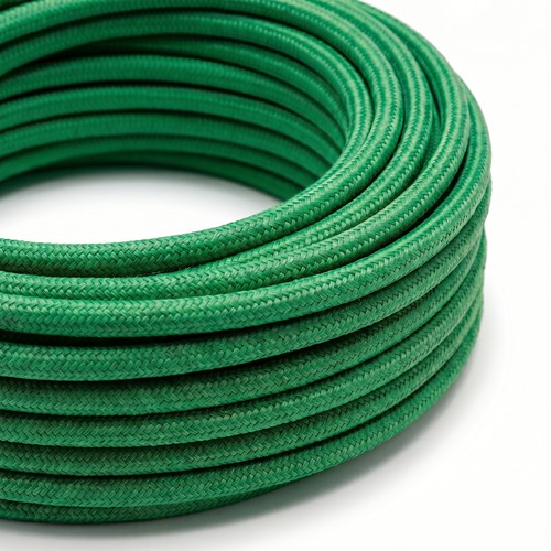 Câble textile 5m 2x0,75 mm² - 230V, vert foncé