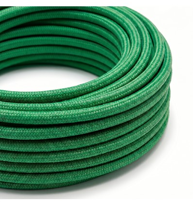 Câble textile 5m 2x0,75 mm² - 230V, vert foncé
