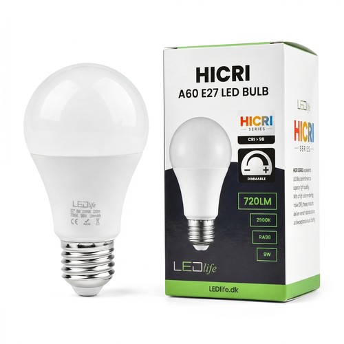 Ampoule E27 9W dimmable HiCri - RA98