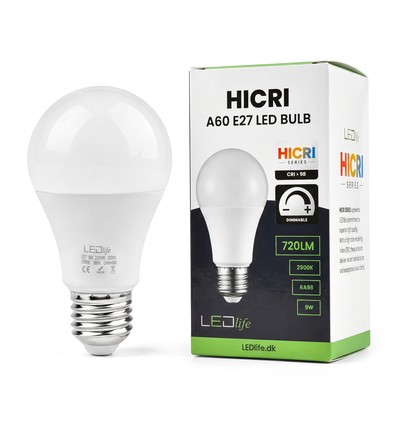 Ampoule E27 9W dimmable HiCri - RA98