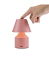 Lampe de table LED rechargeable - Rose, tactile dimmable, 3-en-1, IP20