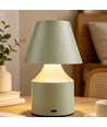 Lampe de table LED rechargeable - Vert, tactile dimmable, 3en1, IP20
