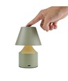 Lampe de table LED rechargeable - Vert, tactile dimmable, 3en1, IP20
