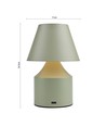 Lampe de table LED rechargeable - Vert, tactile dimmable, 3en1, IP20