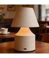 Lampe de table LED rechargeable - Crème, tactile dimmable, 3-en-1, IP20