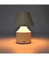 Lampe de table LED rechargeable - Crème, tactile dimmable, 3-en-1, IP20