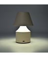 Lampe de table LED rechargeable - Crème, tactile dimmable, 3-en-1, IP20