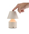 Lampe de table LED rechargeable - Crème, tactile dimmable, 3-en-1, IP20