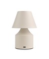 Lampe de table LED rechargeable - Crème, tactile dimmable, 3-en-1, IP20