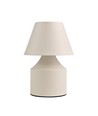 Lampe de table LED rechargeable - Crème, tactile dimmable, 3-en-1, IP20