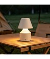 Lampe de table LED rechargeable - Crème, tactile dimmable, 3-en-1, IP20