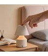 Lampe de table LED rechargeable - Crème, tactile dimmable, 3-en-1, IP20