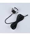 Downlight sauna noir - 24V DC, RA93, 1,1W, câble 3m, Trou: Ø3 cm, Dim: Ø3,5 cm