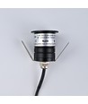 Downlight sauna noir - 24V DC, RA93, 1,1W, câble 3m, Trou: Ø3 cm, Dim: Ø3,5 cm