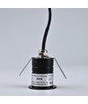 Downlight sauna noir - 24V DC, RA93, 1,1W, câble 3m, Trou: Ø3 cm, Dim: Ø3,5 cm