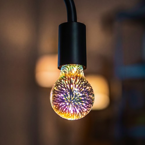 Ampoule LED E27 3W - A60, effet d'étoile 3D