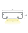 Éclairage LED pour placard 1 mètre - 6 mm de hauteur, 12V DC, 9W, avec embout