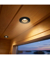 Downlight sauna noir - 24V DC, RA93, 1,1W, câble 3m, Trou: Ø3 cm, Dim: Ø3,5 cm