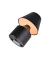 Lampe de table LED rechargeable - Noir, tactile dimmable, 3en1, IP20